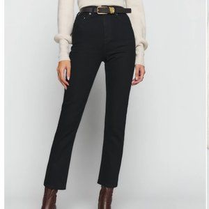 Reformation Liza Ultra High Rise Straight Cropped Jeans
